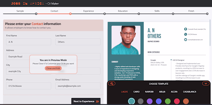Resume Builder Application