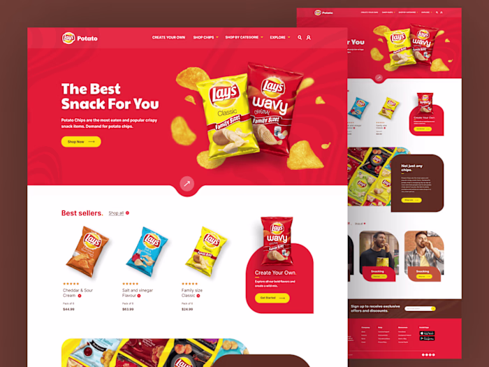 Lays chips website landign page
