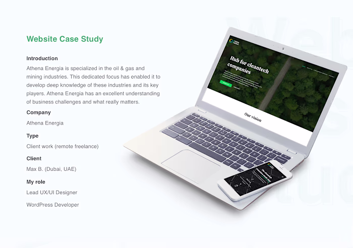 Web Design and Development of Athena Energia's website