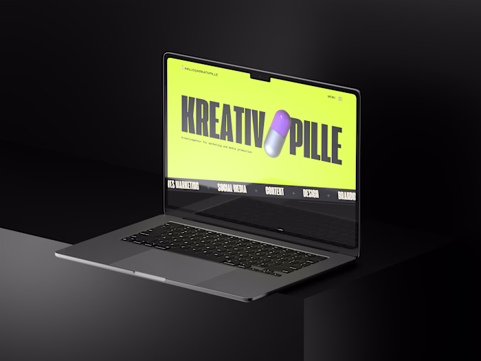 Kreative Pill Landing Page Design