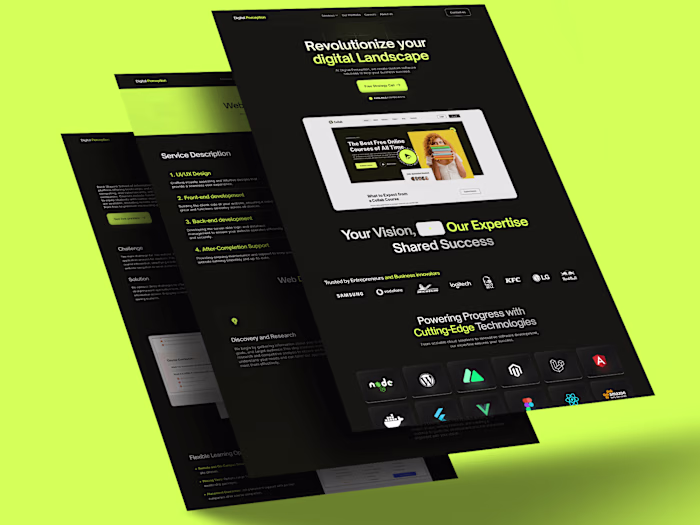 Perception Website UI/UX Design
