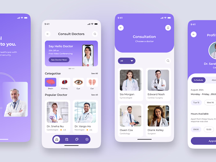 Healthcare app design