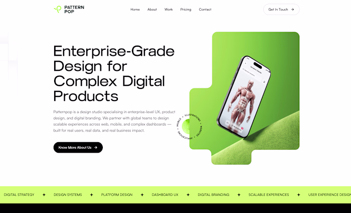 Elevated the PatternPop website to