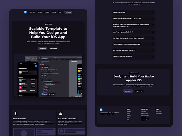 Native for iOS - Landing Page in Framer