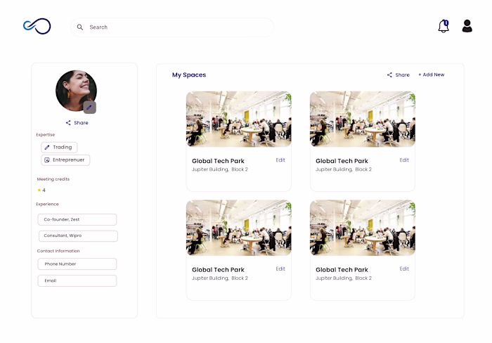 UI/UX Design for a Coworking Management Platform