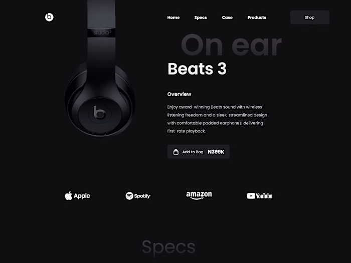 05_Project- Beats Landing Page