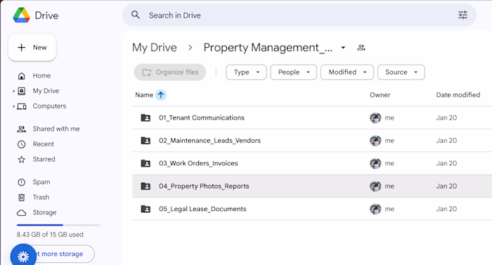 Properly organized files into folders