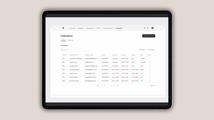 Invoicing Feature Design for Bujeti