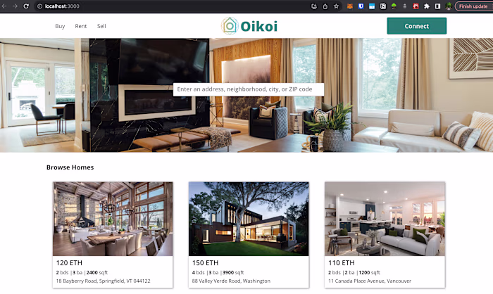 Real Estate Decentralized App