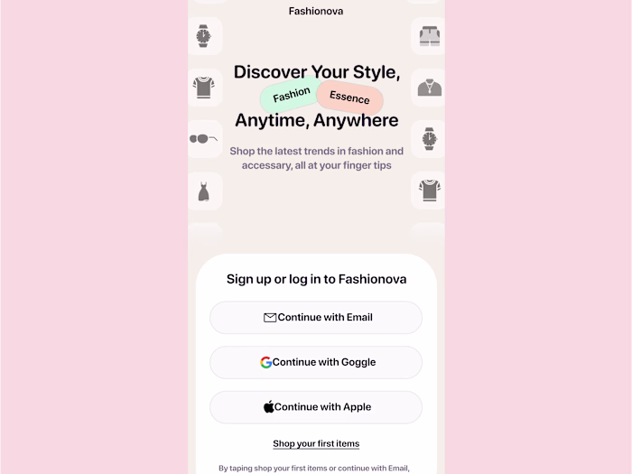 Fashionova - An e-commerce luxurious app