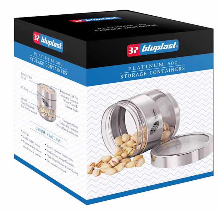 Packaging Design For Bluplast Storage Containers