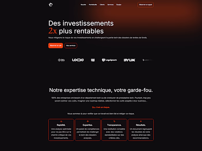 Tech Fund Landing Page ✴️