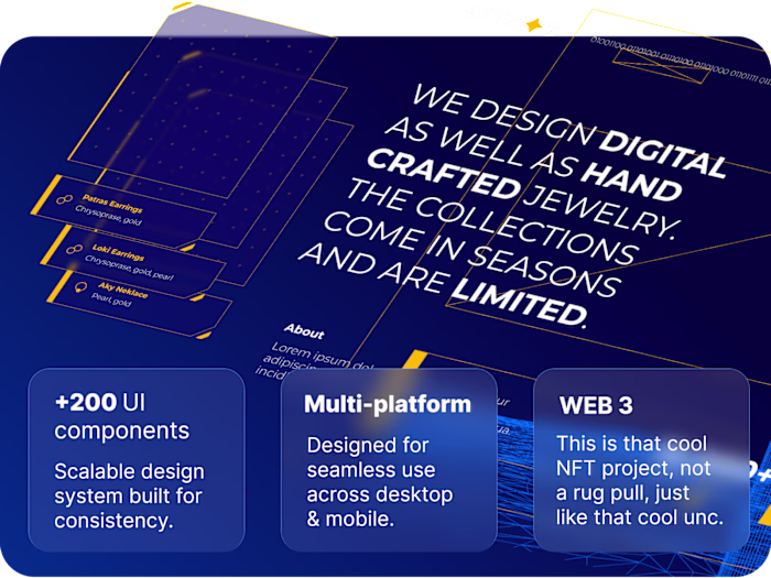 Lithos UI Kit Design for Web3 NFT Platform