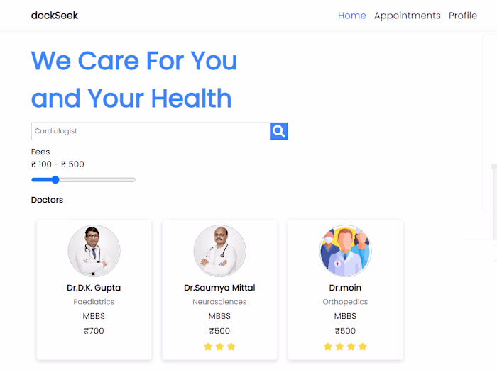 DockSeek:Platform created with PERN Stack