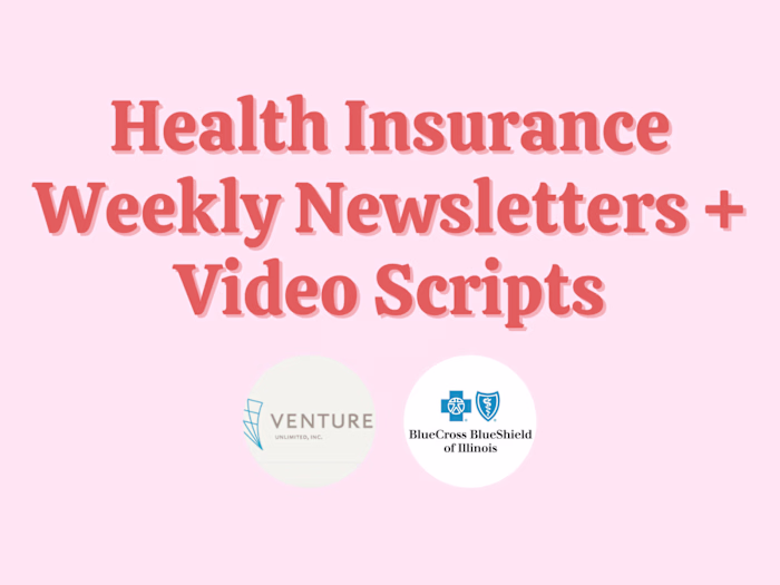 Wellness Wednesday Newsletters and Open Enrollment Video Scripts