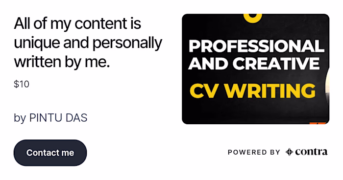 All of my content is unique and personally written by me.