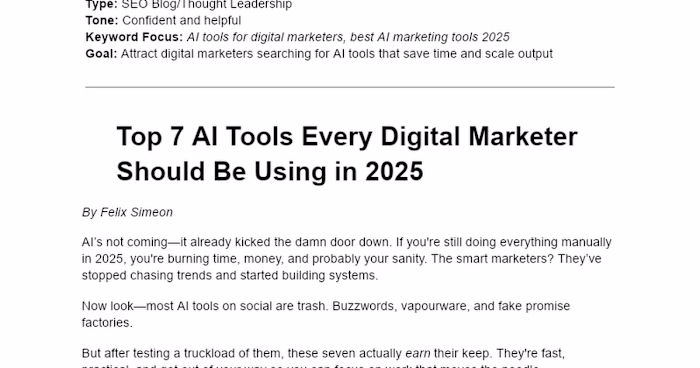 Top 7 AI Tools Every Digital Marketer Should Be Using in 2025