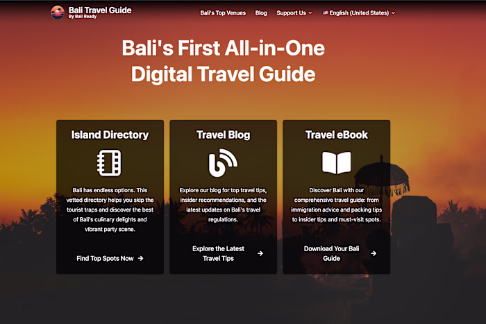 Bali Ready | e-commerce site, blog, CRUD app & data scrapper
