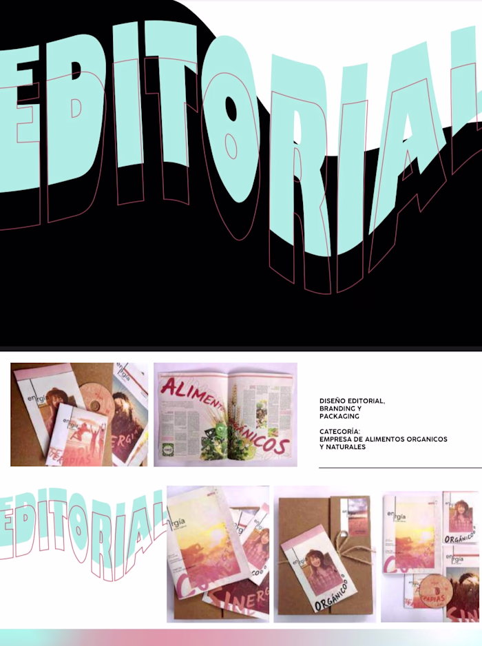 Editorial design for Organic products 