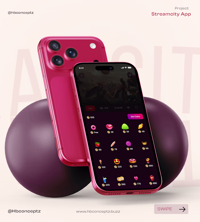 Streaming App Ui Design for StreamCity