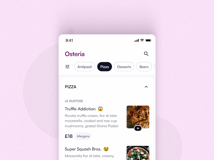 Restaurant Dine-In App UI Design