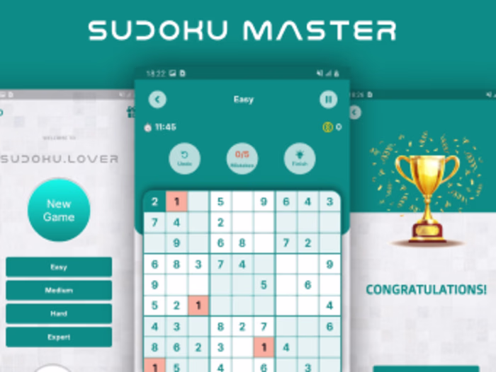 Sudoku Lover — Mobile Game UI/UX Design