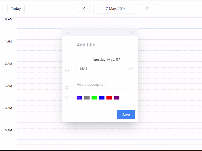 Scheduling Calendar App