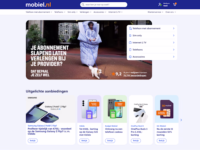 Next.js development for big Dutch telecom shop 