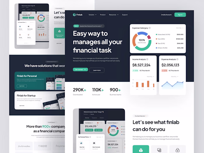 SaaS Business Landing Page UI UX Design Using Figma