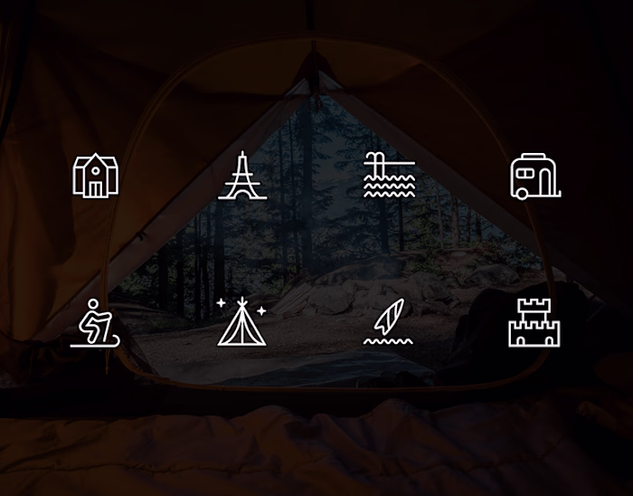 Line Icons - Vacation Sites