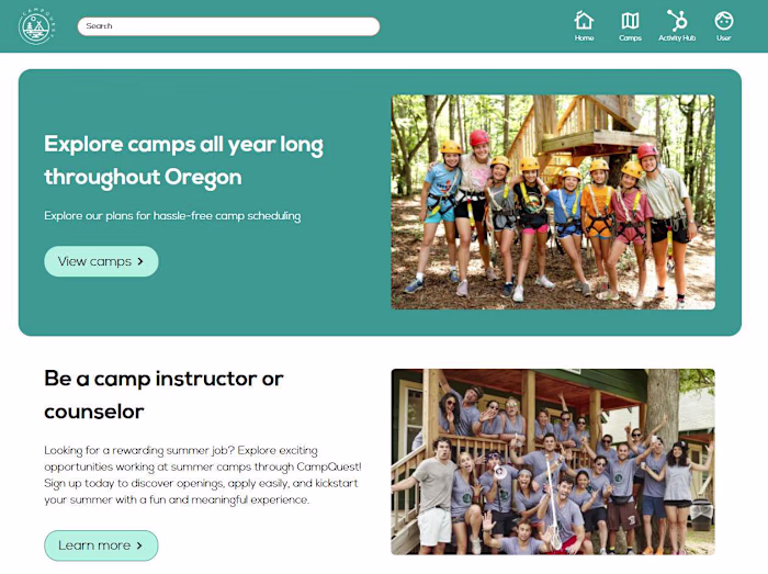 Campquest Web & Dashboard Application Development