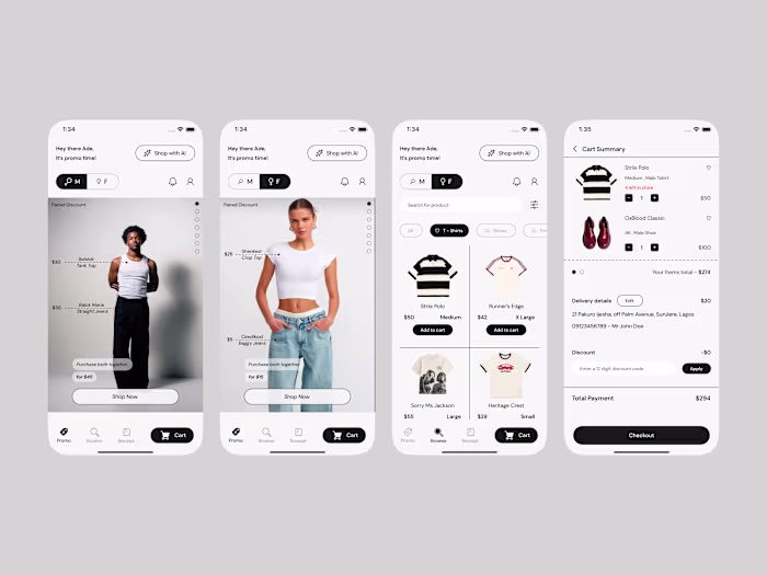 Haso Mobile Shopping App Design