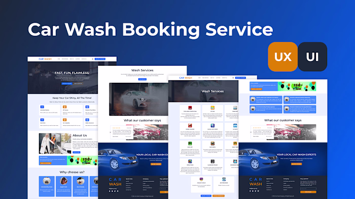 Car Wash Booking Service Website Design