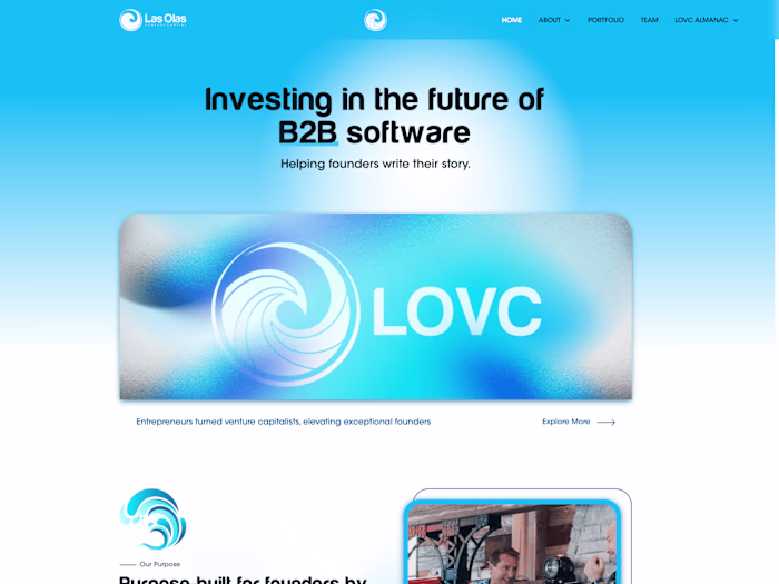Webflow Website For A Venture Capital Firm 