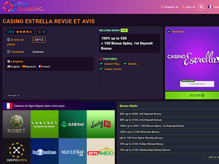 Développement de l'UX Design du Mobile pour Estrella Casino
