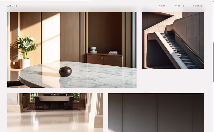 ARCHE EDITORIAL is a high-end creative studio website with a...