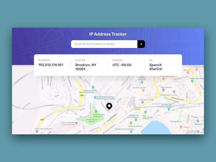 IP address tracker app