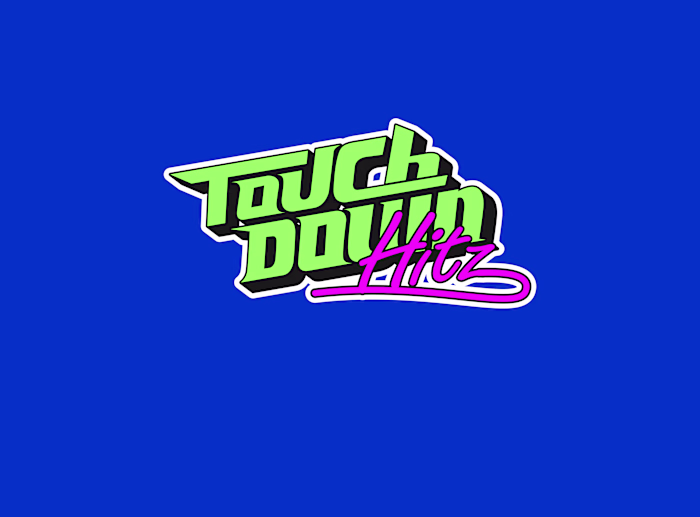 Logo for an in-house party TOUCH DOWN HITZ. these are my var...