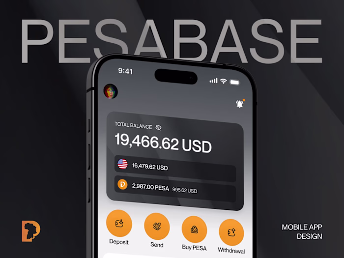 Fintech Mobile App Design · Blockchain-Based Remittance UI/UX