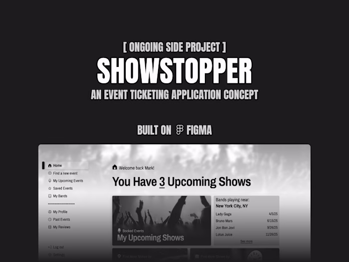 Showstopper: An Event Ticketing Application Design Concept