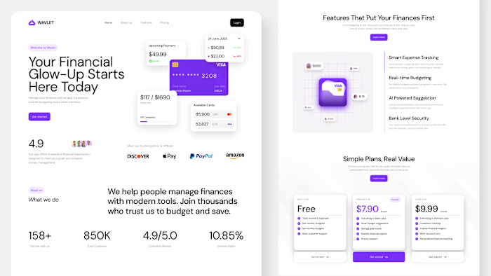 Clean, modern, and conversion-focused landing page UI for a ...