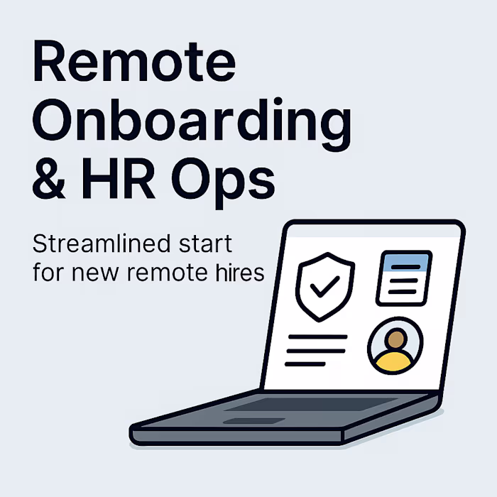 Remote Onboarding Process Development for SaaS Team
