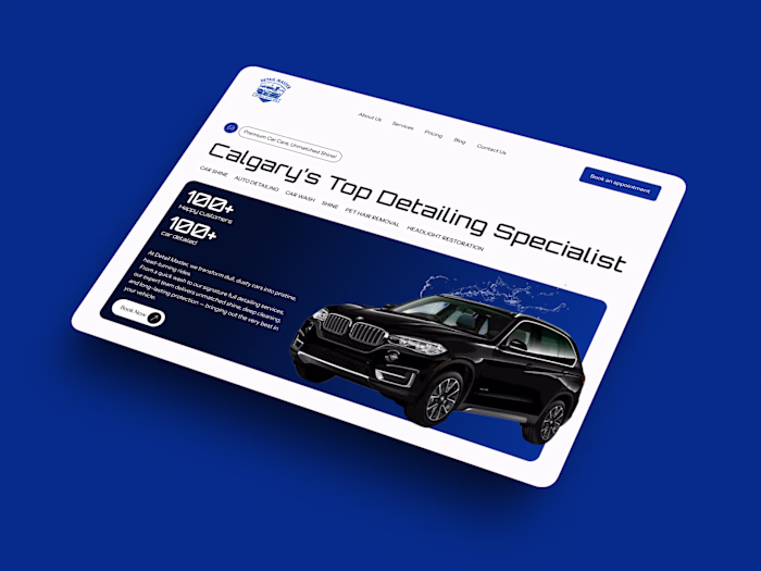 This landing page design for