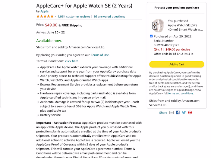 Purchase AppleCare+ For Your Apple Products