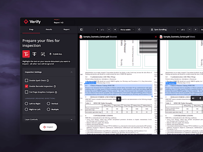 A document comparison tool for the Pharmaceutical Industry.