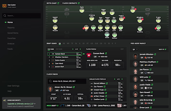 Football Gameplanning Dashboard