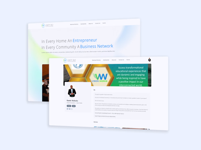 Web Design And Development For Unity Biz
