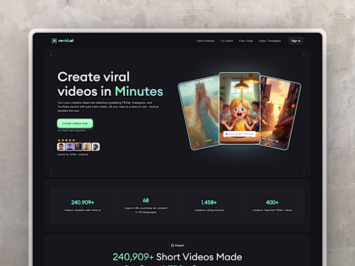 Revid AI - Web Design