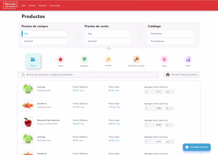 App for delivery supplies