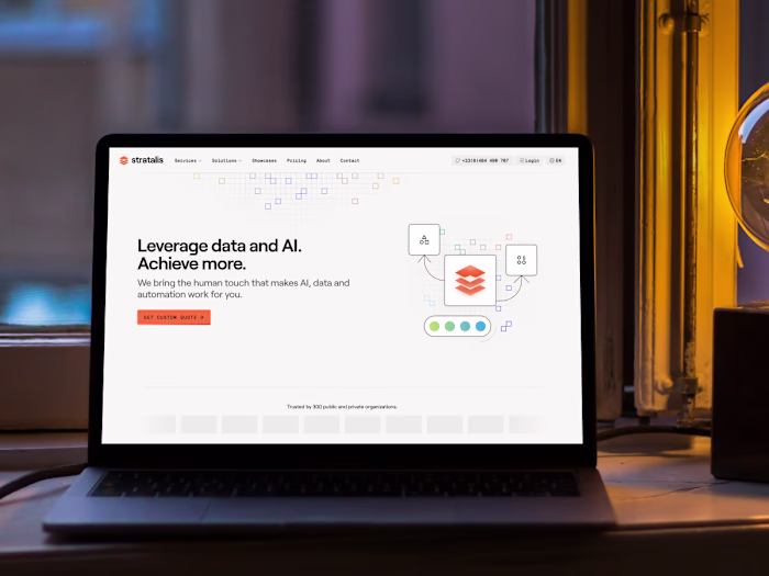 Stratalis brand and convertion-driven website redesign